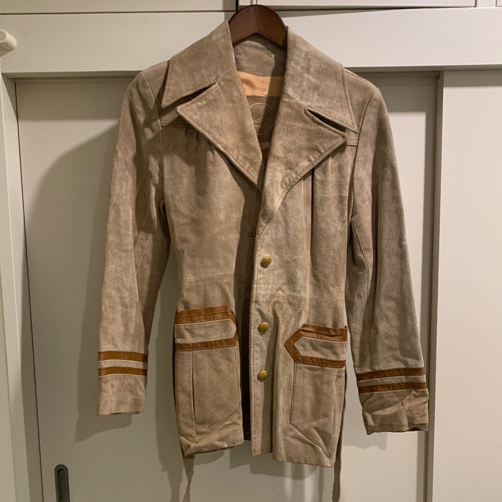 Vintage Leather Sueded Coat